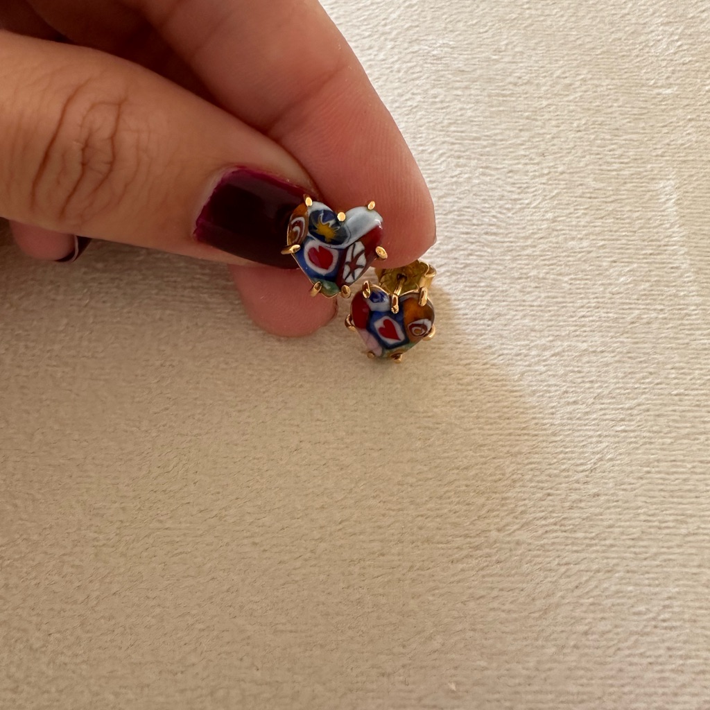 Tous Murano Heart Earrings 125$